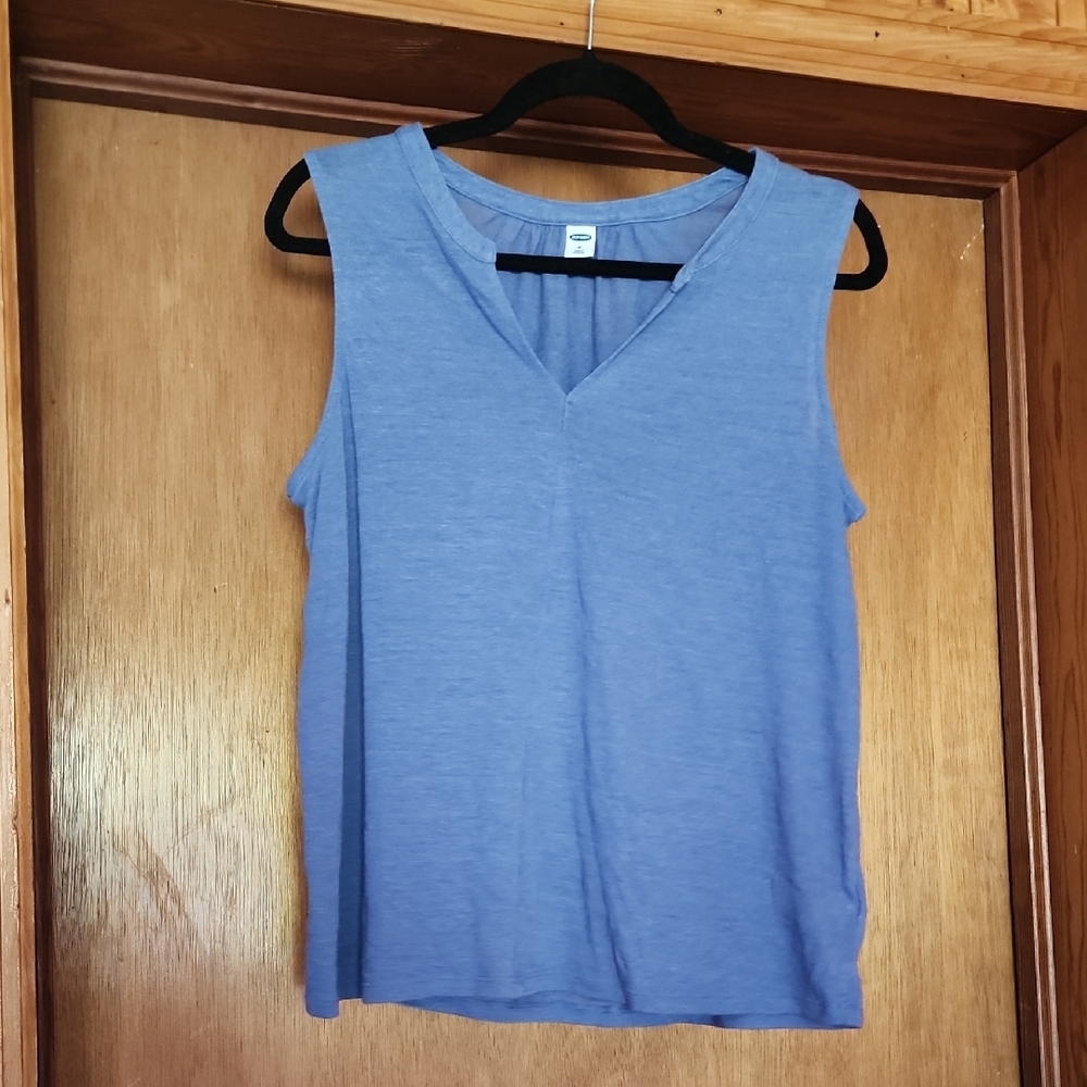 Blue Sleeveless Top